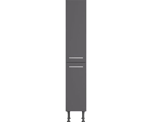Schmaler Hochschrank mit zwei Türen und Füßen