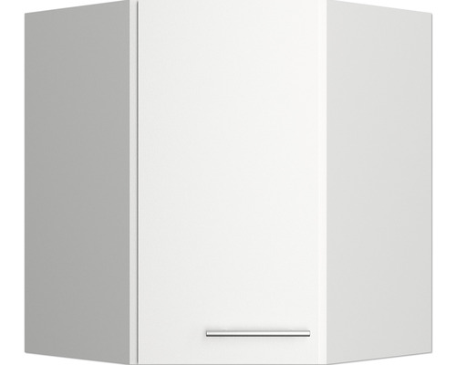 Weißer Eck-Hängeschrank mit Griff für die Küche