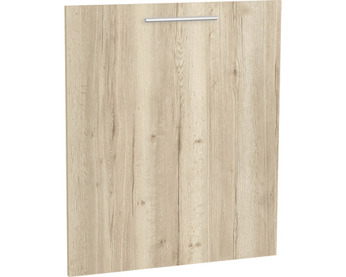 Optifit Geschirrspülerblende für vollintegrierte Geschirrspüler Erik290 BxTxH 59,6 x 1,6 x 70 cm wildeiche strukturiert matt zerlegt KFER TL606-8+ Holzfarbene Türfront mit Griff
