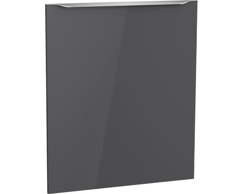Optifit Geschirrspülerblende für vollintegrierte Geschirrspüler Linus984 BxTxH 59,6 x 1,6 x 70 cm anthrazit glänzend zerlegt KFLI TL606-8+ Graue Möbelfront mit Griff