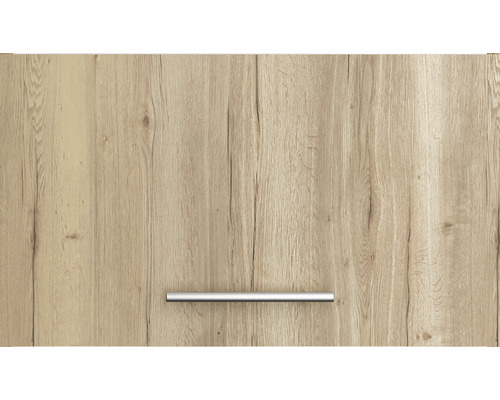 Küchenschrankfront mit Holzdekor und Griff