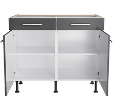 Unterschrank mit Schublade und Drehtür Optifit Jonte984 BxTxH 100 x 58,4 x 87 cm Frontfarbe anthrazit glänzend Korpusfarbe wildeiche-thumb-1 Unterschrank mit Schublade und Drehtür Optifit Jonte984 BxTxH 100 x 58,4 x 87 cm Frontfarbe anthrazit glänzend Korpusfarbe wildeiche-thumb-1