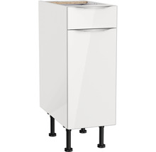 Optifit Unterschrank mit Schublade und Drehtür Arvid986 BxTxH 30 x 58,4 x 87 cm weiß glänzend zerlegt Anschlag reversibel KFAV U306-8E+
