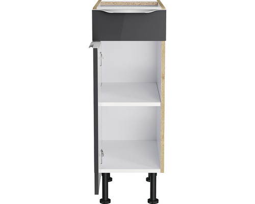 Unterschrank mit Schublade, Tür, Einlegeboden und Füßen für die Küche