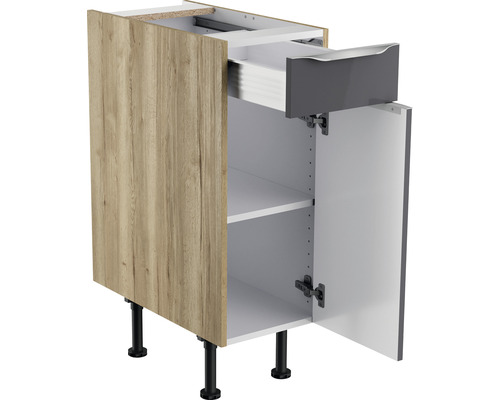 Küchenunterschrank mit Schublade, Tür und verstellbaren Füßen