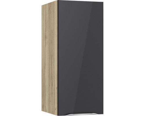 Optifit Hängeschrank Linus984 BxTxH 30x34,9x70,4 cm anthrazit glänzend zerlegt Anschlag reversibel (links oder rechts montierbar)