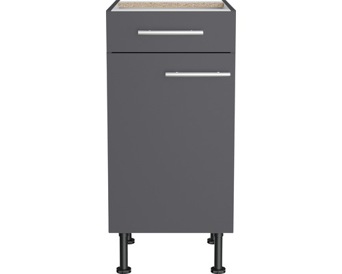 Grauer Unterschrank mit Schublade und Tür für Badezimmer