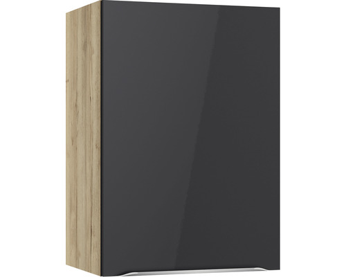 Optifit Hängeschrank Linus984 BxTxH 50x34,9x70,4 cm anthrazit glänzend zerlegt Anschlag reversibel (links oder rechts montierbar)