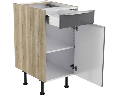 Küchenunterschrank mit Schublade, Tür und Einlegeböden