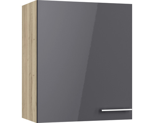 Optifit Hängeschrank Jonte984 BxTxH 60x34,9x70,4 cm anthrazit glänzend zerlegt Anschlag reversibel (links oder rechts montierbar)