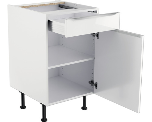 Küchenunterschrank mit Schublade, Tür und zwei Einlegeböden