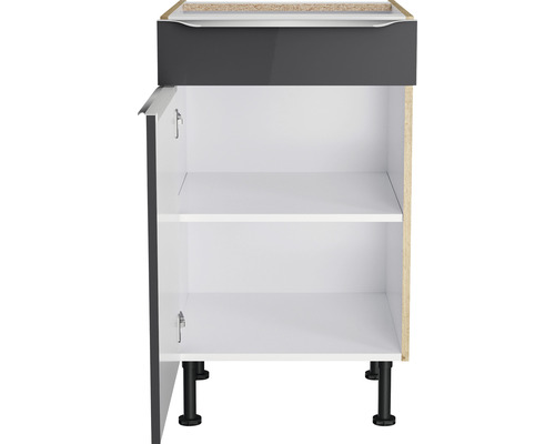 Unterschrank mit Tür, Einlegeboden und Füßen