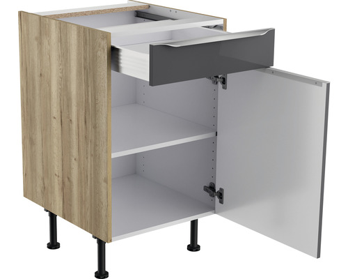 Küchenunterschrank mit Schublade, Tür und Einlegeböden