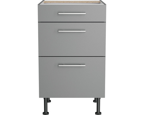 Unterschrank mit drei Schubladen und Füßen