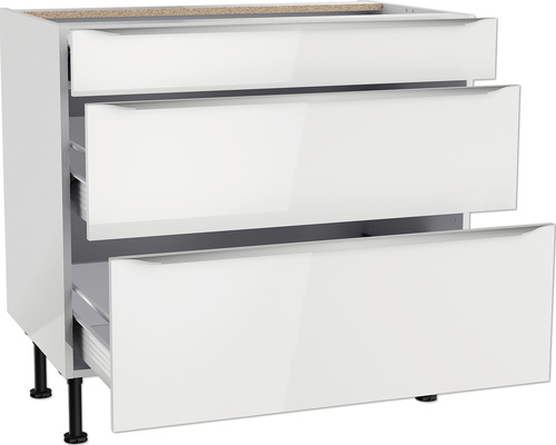 Küchenunterschrank mit drei Schubladen