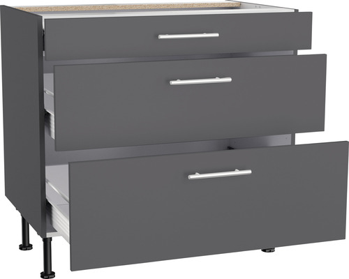 Küchenunterschrank mit drei Schubladen