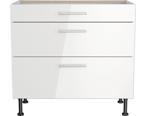 Unterschrank mit drei Schubladen und Füßen