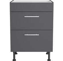 Optifit Kochfeldumbauschrank Ingvar420 BxTxH 60 x 58,4 x 87 cm anthrazit matt zerlegt KFIN UC636-8E+