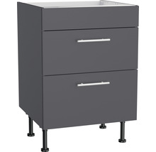 Optifit Kochfeldumbauschrank Ingvar420 BxTxH 60 x 58,4 x 87 cm anthrazit matt zerlegt KFIN UC636-8E+