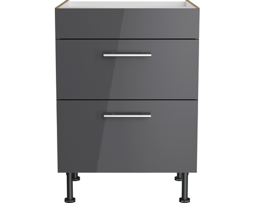 Waschtischunterschrank mit zwei Schubladen und Füßen