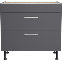 Optifit Kochfeldumbauschrank Ingvar420 BxTxH 90 x 58,4 x 87 cm anthrazit matt zerlegt KFIN UC936-8E+