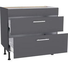 Optifit Kochfeldumbauschrank Ingvar420 BxTxH 90 x 58,4 x 87 cm anthrazit matt zerlegt KFIN UC936-8E+