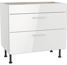 Waschbeckenunterschrank mit zwei Schubladen und Füßen
