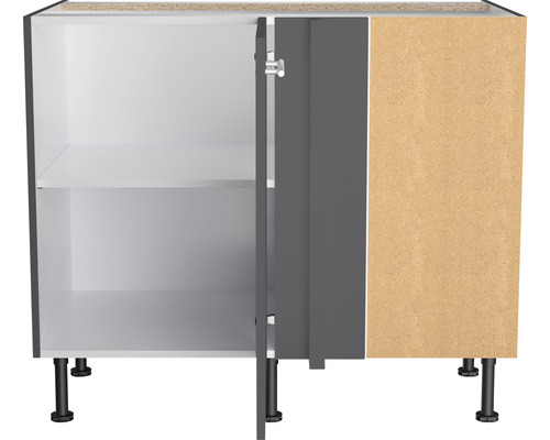 Unterschrank mit offenem Fach und zwei Türen