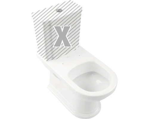 Villeroy & Boch WC für WC-Kombination Hommage Tiefspüler mit Spülrand weiß glänzend mit Beschichtung ohne WC-Sitz und Spülkasten 666210R1