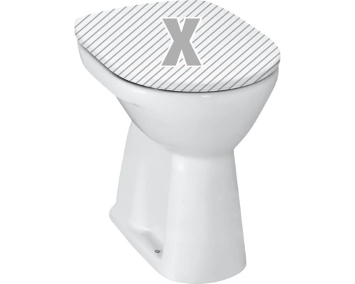 Stand-WC LAUFEN Pro Flachspüler mit Spülrand Erhöht weiß ohne WC-Sitz H8259570000001-0
