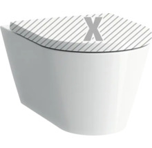 Wand-WC LAUFEN Kartell Tiefspüler ohne Spülrand Wassersparend weiß ohne WC-Sitz H8203370000001-thumb-0