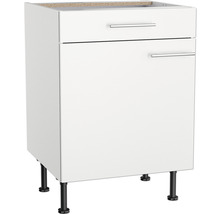 Weißer Küchenunterschrank mit Schublade und Tür