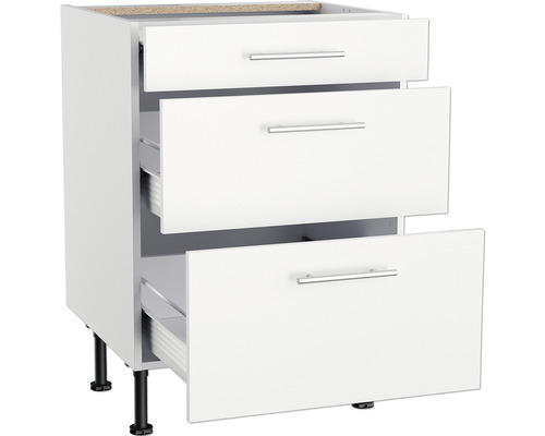 Küchenunterschrank mit drei Schubladen