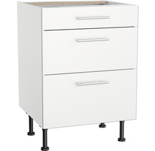 Schubladenunterschrank Optifit Bengt932 BxTxH 60 x 58,4 x 87 cm Frontfarbe weiß matt Korpusfarbe weiß-thumb-3 Schubladenunterschrank Optifit Bengt932 BxTxH 60 x 58,4 x 87 cm Frontfarbe weiß matt Korpusfarbe weiß-thumb-3