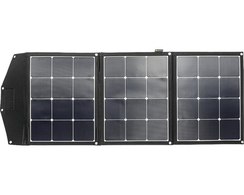 Solarpanel mit drei Elementen im aufgeklappten Zustand