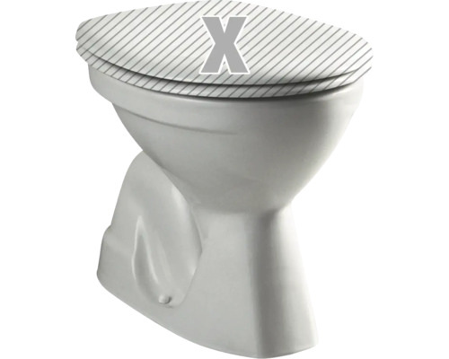 Stand-WC VitrA Norm Tiefspüler mit Spülrand weiß ohne WC-Sitz 1264434