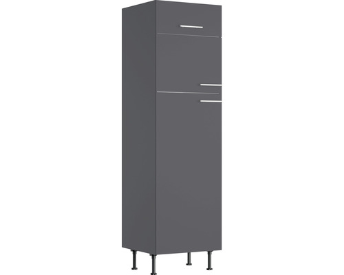Kühlumbauschrank für 145er Einbaukühlschrank Optifit Ingvar420 BxTxH 60 x 58,4 x 211,8 cm Frontfarbe anthrazit matt Korpusfarbe grau