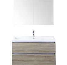 Waschbeckenunterschrank mit Waschbecken und Spiegelschrank