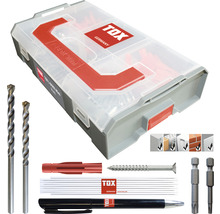 Tox Sortimentskasten mit Dübeln, Schrauben, Bits, Bohrern und Stift