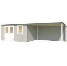 Gartenhaus Outdoor Life Reno inkl. Schleppdach und Rückwand 760 x 275 cm lichtgrau-thumb-1
