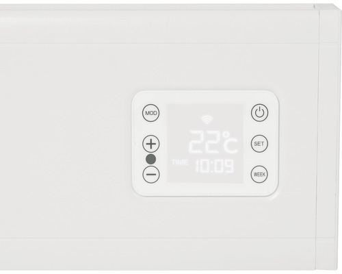 Detailansicht eines Heizkörperthermostats mit digitaler Anzeige