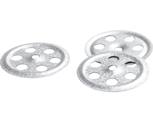 swissporBOARD Dämmplattenteller verzinkt Ø 36 mm Pack = 10 St Dämmstoffteller aus Metall mit Löchern