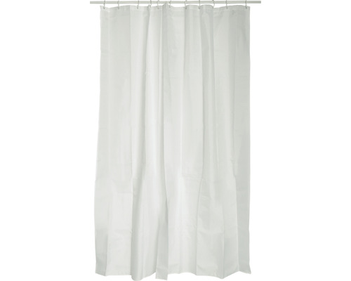 Weißer Duschvorhang mit Haken