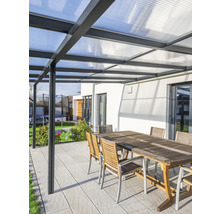 Terrassenüberdachung gutta Premium Acryl klar 712 x 506 cm anthrazit