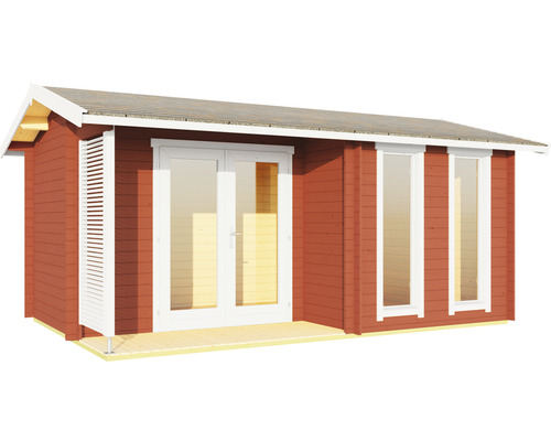 Gartenhaus aus Holz mit Doppeltür und Fenstern