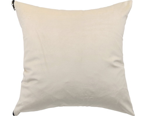 Quadratisches Kissen aus Stoff mit Reißverschluss