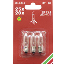 Konstsmide Ersatzglühbirnen, 12 Volt, 3 Watt, 25 Stück oder 20 Stück