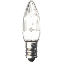 Klar lamellenförmige Kerzenlampe mit E14-Sockel