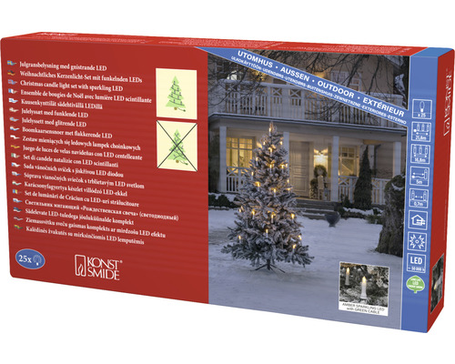 Konst Smide Weihnachtsbaumkerzen mit LED Beleuchtung für den Außenbereich