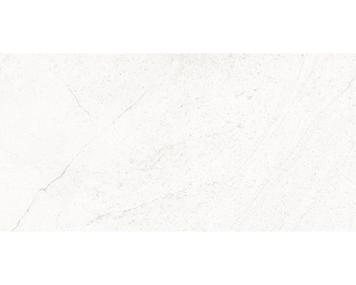 Feinsteinzeug Wand- und Bodenfliese Serrenti 30,6 x 60,6 cm 9 mm weiß matt rektifiziert